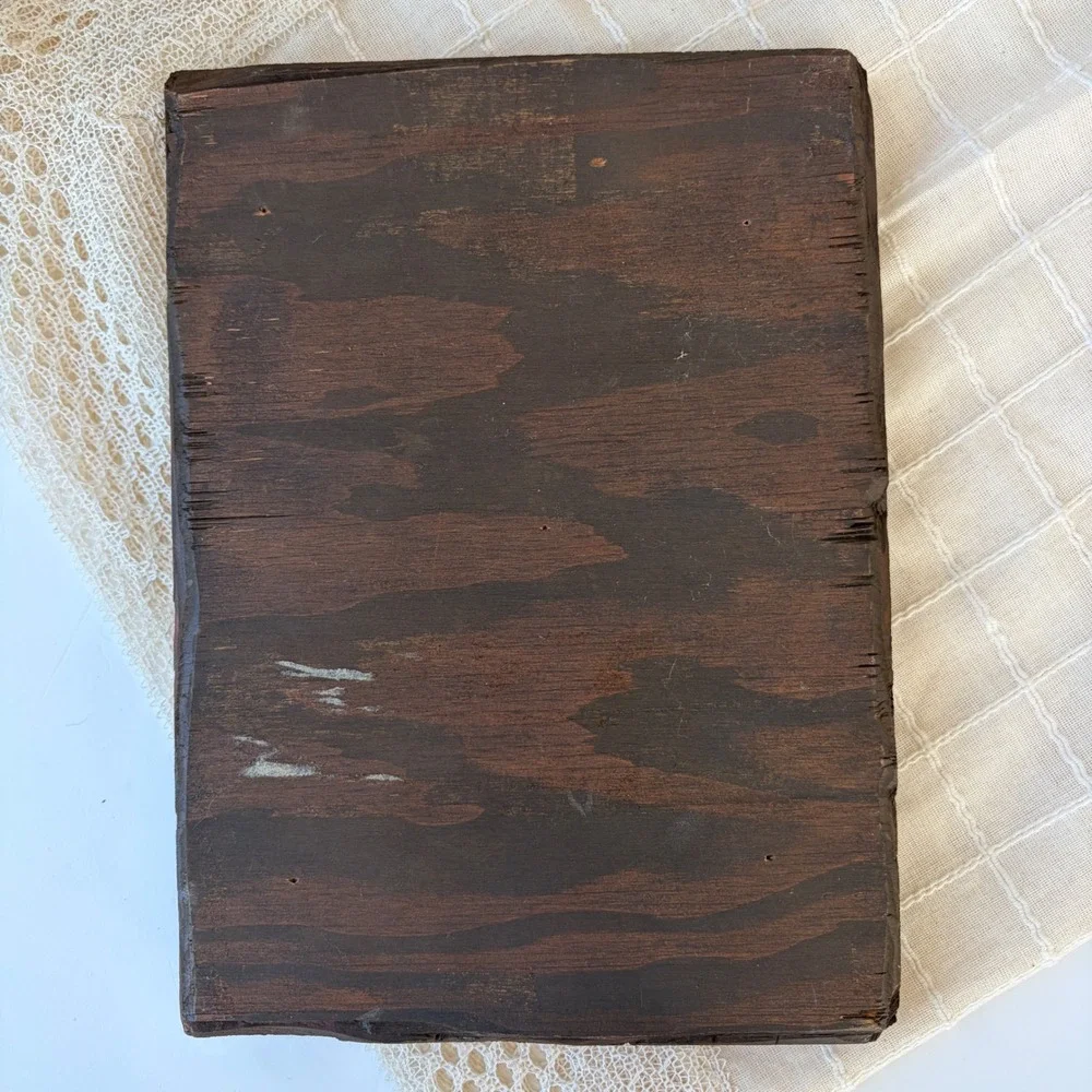 Vintage Renaissance Style Woman Portrait Wood Block Wall Art Rustic Plaque 11x8